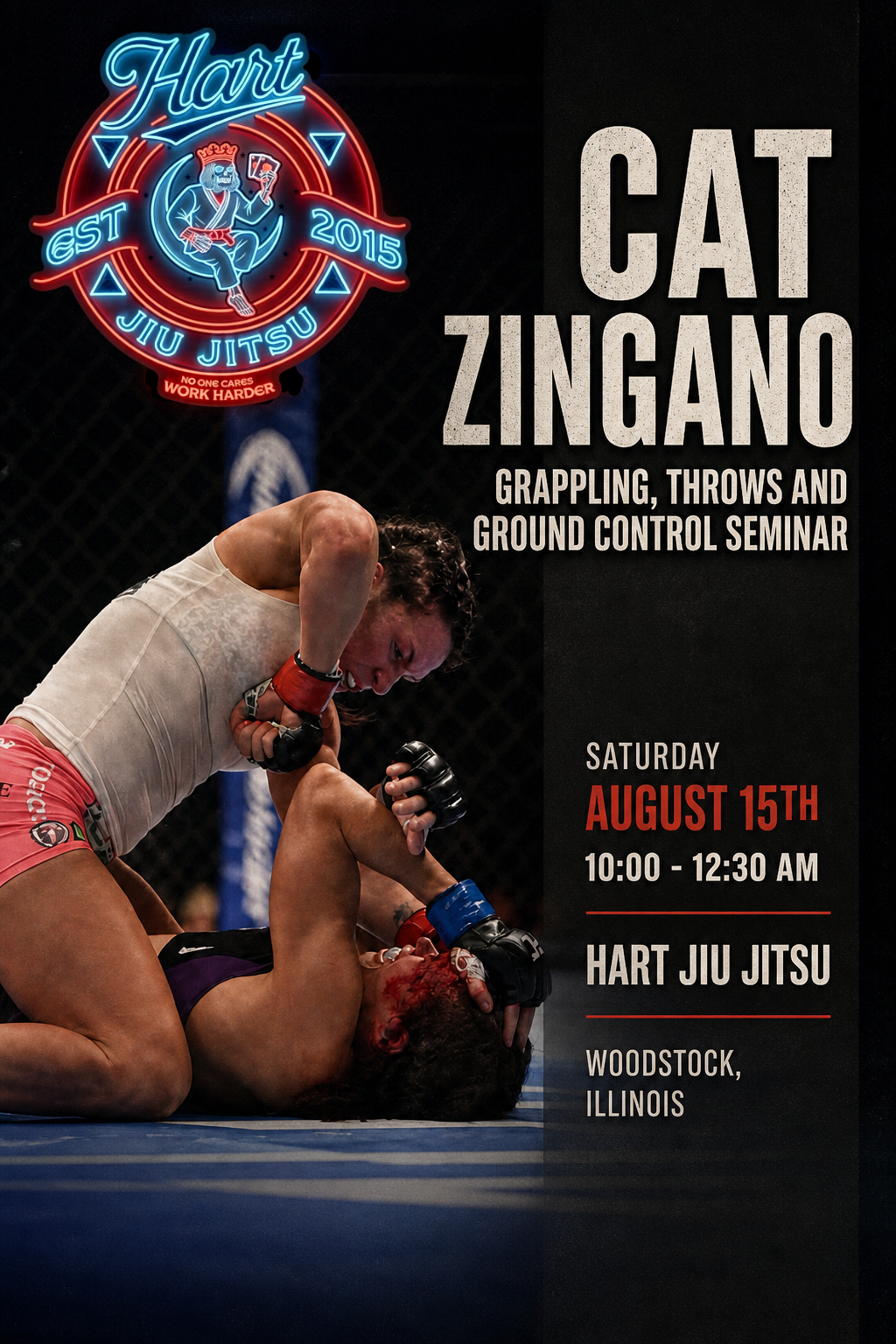 Grappling, Wrestling & Ground Game Seminar with Cat Zingano — August 15, 2026